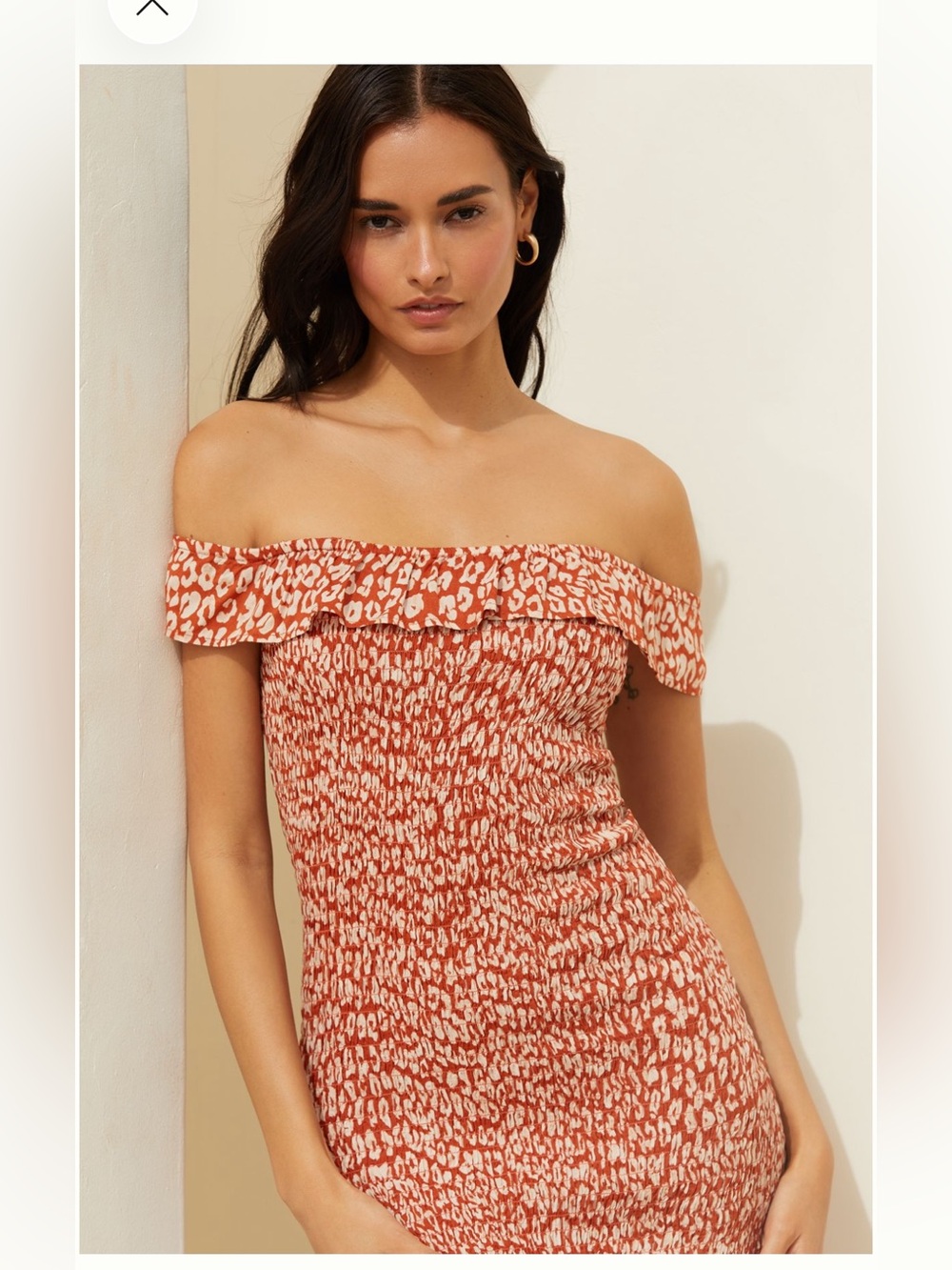 Anthropologie Celandine Off the Shoulder Smocked Midi Dress, NWT , S